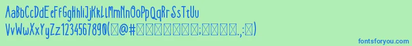 KEDJOE trial Font – Blue Fonts on Green Background