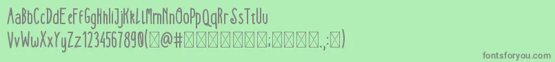 KEDJOE trial Font – Gray Fonts on Green Background