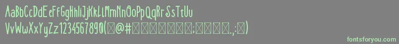 KEDJOE trial Font – Green Fonts on Gray Background