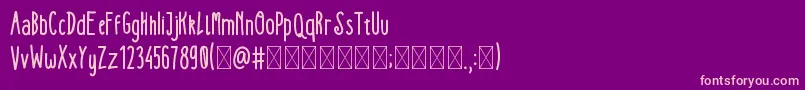 KEDJOE trial Font – Pink Fonts on Purple Background