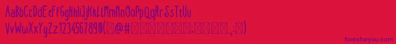 Шрифт KEDJOE trial – фиолетовые шрифты на красном фоне