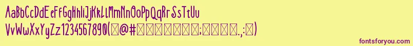 KEDJOE trial Font – Purple Fonts on Yellow Background