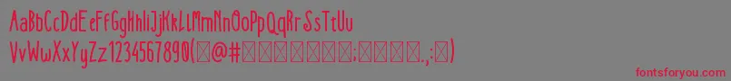 KEDJOE trial Font – Red Fonts on Gray Background