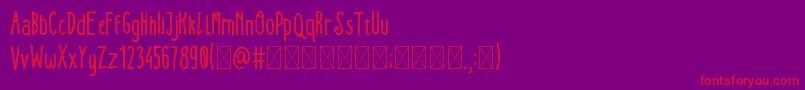Шрифт KEDJOE trial – красные шрифты на фиолетовом фоне
