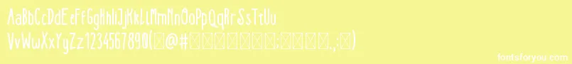 KEDJOE trial Font – White Fonts on Yellow Background