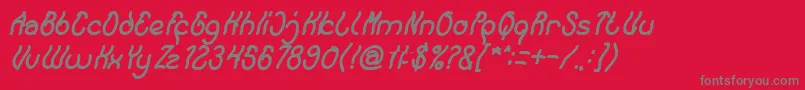 Keep Quite and Simple Bold Italic Font – Gray Fonts on Red Background