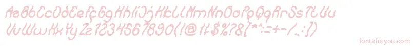 Keep Quite and Simple Bold Italic Font – Pink Fonts on White Background