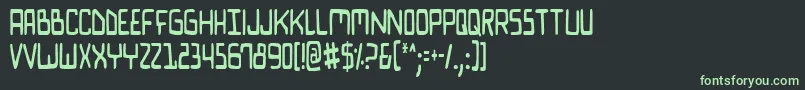 フォントBiocomv2c – 黒い背景に緑の文字