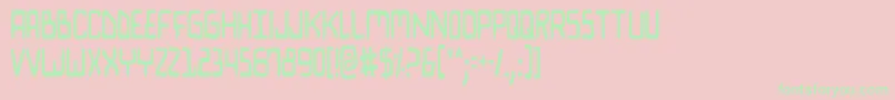 Biocomv2c Font – Green Fonts on Pink Background