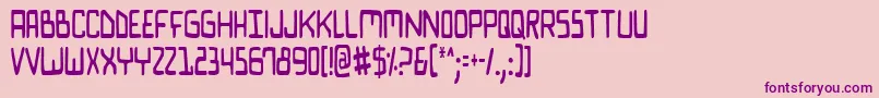 Biocomv2c Font – Purple Fonts on Pink Background