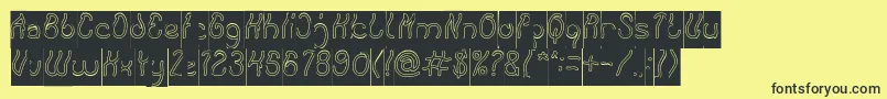 Keep Quite and Simple Hollow Inverse Font – Black Fonts on Yellow Background