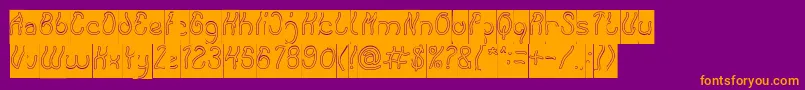 Keep Quite and Simple Hollow Inverse Font – Orange Fonts on Purple Background