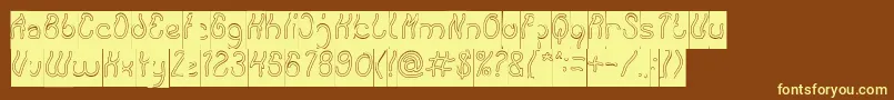 Keep Quite and Simple Hollow Inverse Font – Yellow Fonts on Brown Background