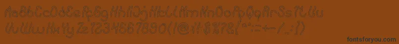 Keep Quite and Simple Hollow Font – Black Fonts on Brown Background