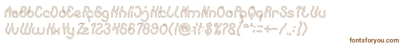 Keep Quite and Simple Hollow-fontti – ruskeat fontit valkoisella taustalla