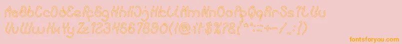 Keep Quite and Simple Hollow Font – Orange Fonts on Pink Background