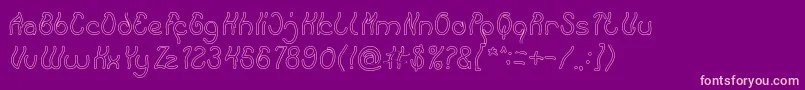 Keep Quite and Simple Hollow Font – Pink Fonts on Purple Background