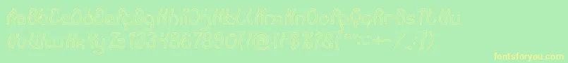 Keep Quite and Simple Hollow Font – Yellow Fonts on Green Background