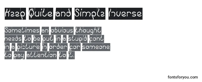 Keep Quite and Simple Inverse Font