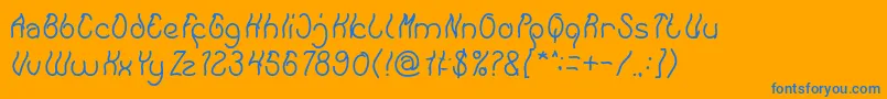 Keep Quite and Simple Light Font – Blue Fonts on Orange Background