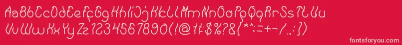Keep Quite and Simple Light Font – Pink Fonts on Red Background