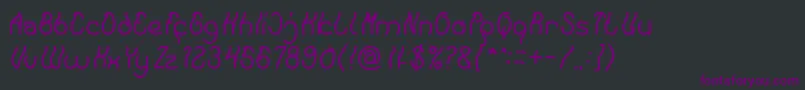 Keep Quite and Simple Font – Purple Fonts on Black Background