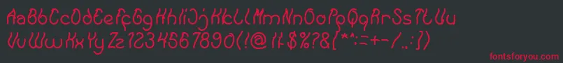 Keep Quite and Simple Font – Red Fonts on Black Background