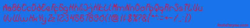 Keep Quite and Simple Font – Red Fonts on Blue Background