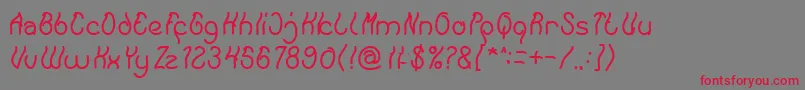 Keep Quite and Simple Font – Red Fonts on Gray Background