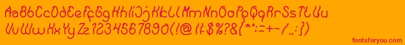 Keep Quite and Simple Font – Red Fonts on Orange Background