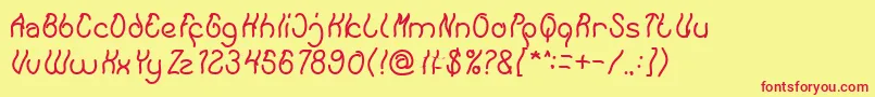 Keep Quite and Simple Font – Red Fonts on Yellow Background