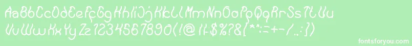Keep Quite and Simple Font – White Fonts on Green Background
