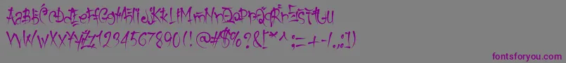 keetano gaijin-Schriftart – Violette Schriften auf grauem Hintergrund