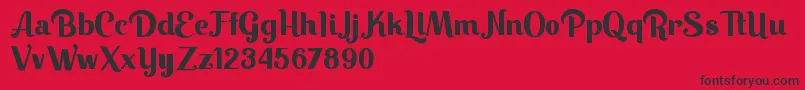 Keilla Font – Black Fonts on Red Background