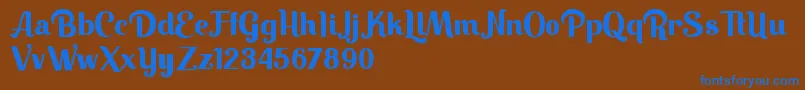 Шрифт Keilla – синие шрифты на коричневом фоне