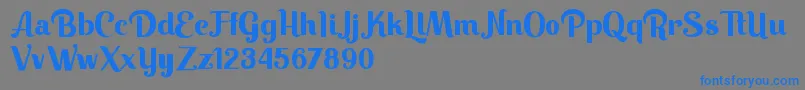 Шрифт Keilla – синие шрифты на сером фоне