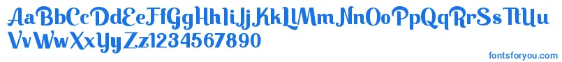 Czcionka Keilla – niebieskie czcionki na białym tle