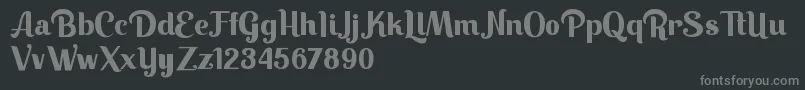Keilla-Schriftart – Graue Schriften auf schwarzem Hintergrund