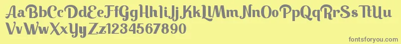 Keilla Font – Gray Fonts on Yellow Background