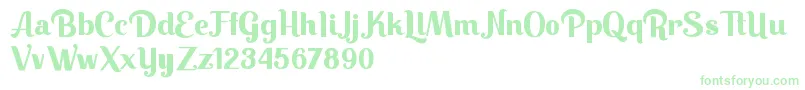 Шрифт Keilla – зелёные шрифты на белом фоне