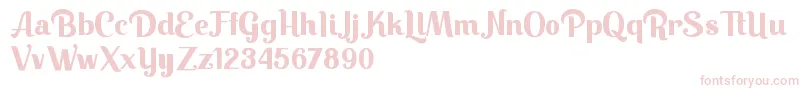 Fonte Keilla – fontes rosa em um fundo branco