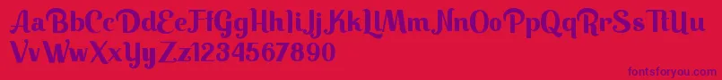 Шрифт Keilla – фиолетовые шрифты на красном фоне
