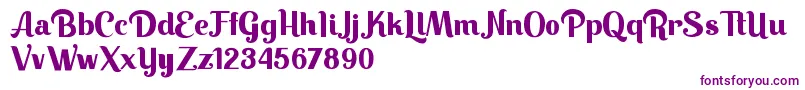 フォントKeilla – 白い背景に紫のフォント