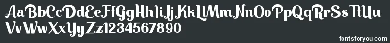 Keilla-Schriftart – Weiße Schriften auf schwarzem Hintergrund