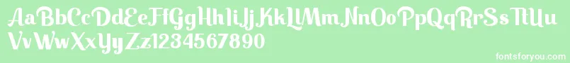 フォントKeilla – 緑の背景に白い文字