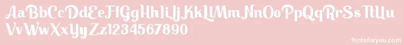 Шрифт Keilla – белые шрифты на розовом фоне