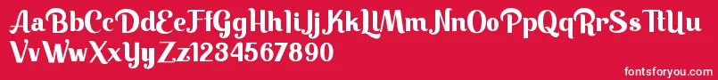 Шрифт Keilla – белые шрифты на красном фоне