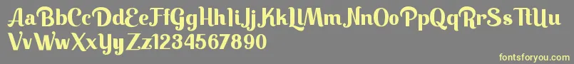 Keilla-fontti – keltaiset fontit harmaalla taustalla