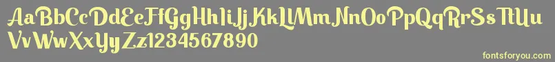 Keilla Font – Yellow Fonts on Gray Background