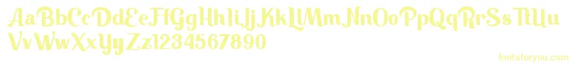 Шрифт Keilla – жёлтые шрифты на белом фоне